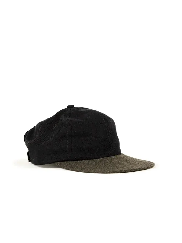 2 Tone Wool Surge 6 Panel Cap- Navy/Charcoal