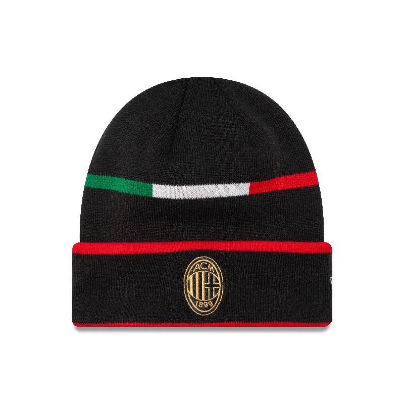 AC Milan 1995 Black Cuff Knit Beanie Hat