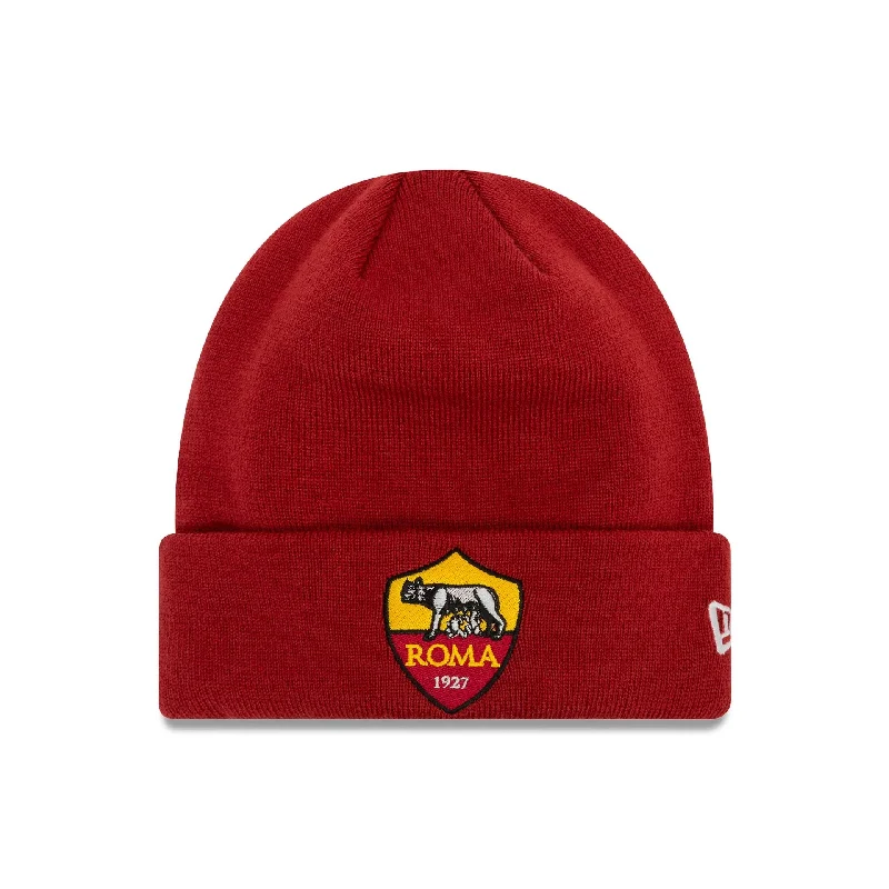 AS Roma Core Dark Red Cuff Knit Beanie Hat