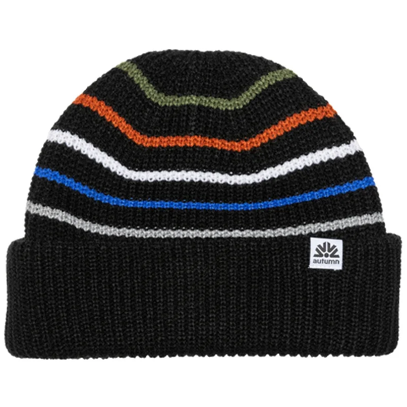 Autumn Retro Beanie - Black