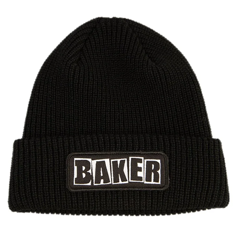 Baker Brand Logo Patch Beanie - Black