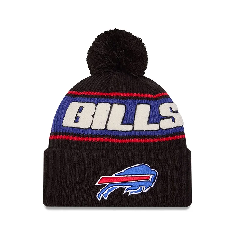 Buffalo Bills NFL Sideline 2024 Black Sport Knit Beanie Hat