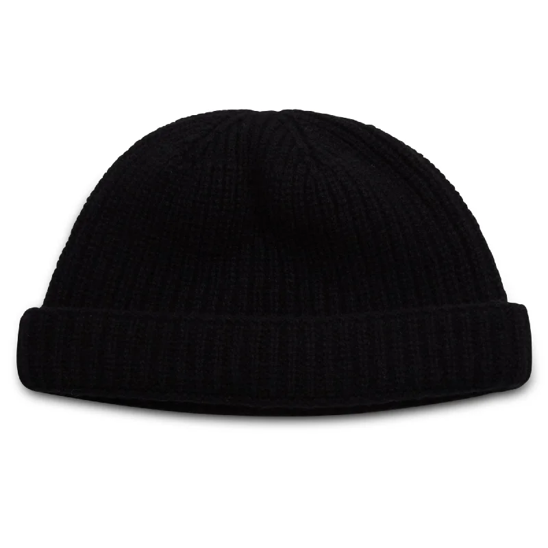 Lambswool Beanie Hat - Black