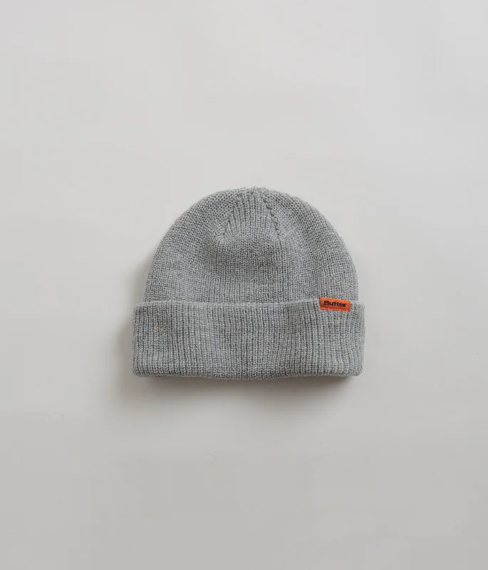 Butter Goods Tall Wharfie Beanie - Ash Grey