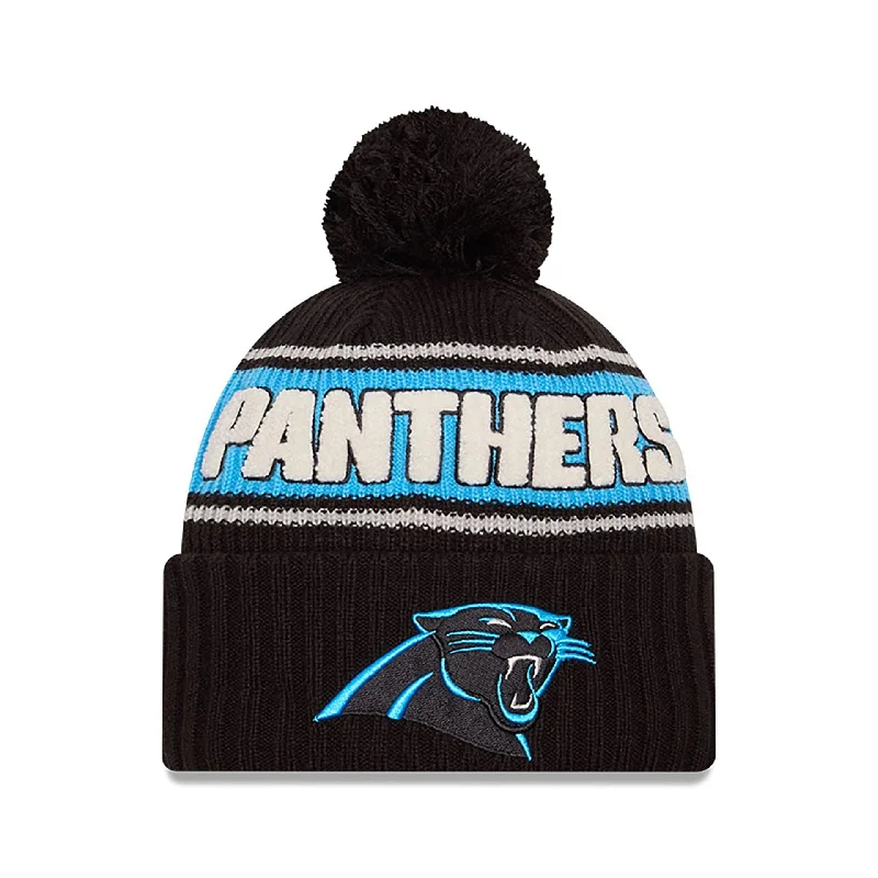 Carolina Panthers NFL Sideline 2024 Black Sport Knit Beanie Hat