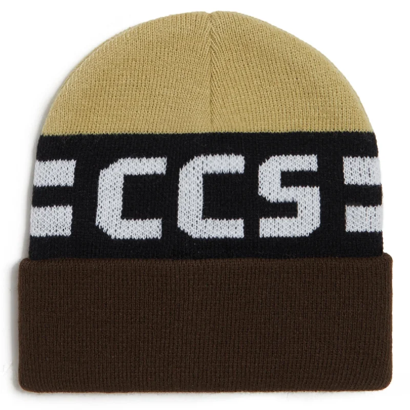 CCS Blockletters Beanie - Brown/Tan