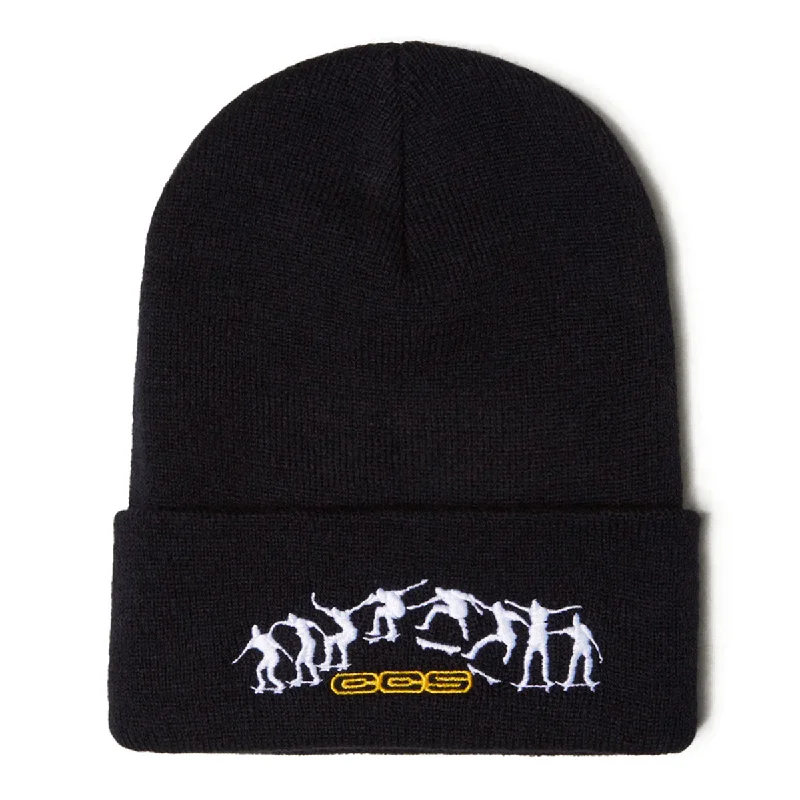 CCS Kickflip Logo Beanie - Black/White/Yellow