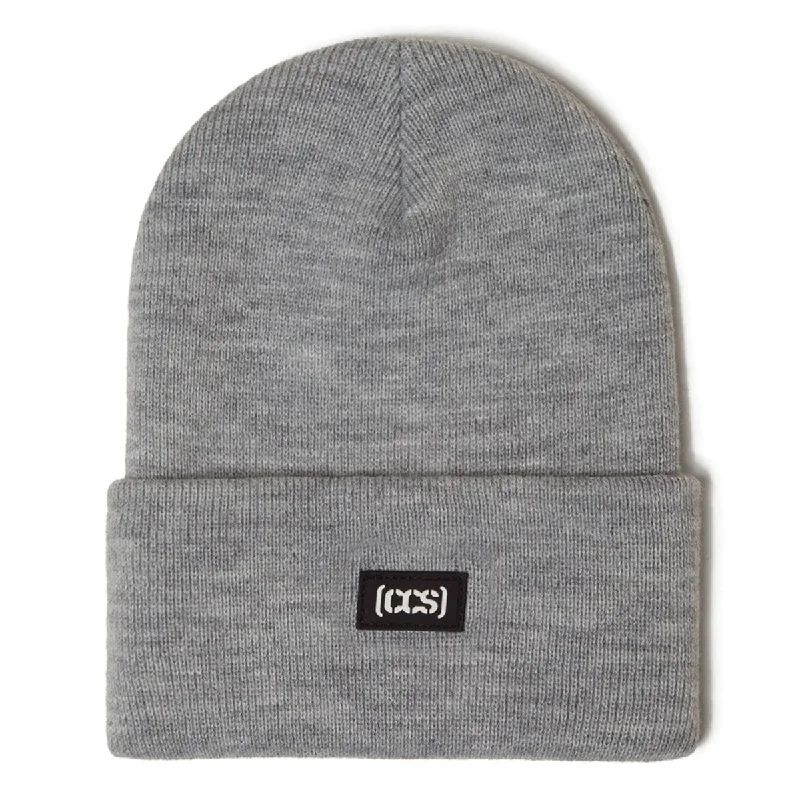 CCS Rubber Logo Patch Beanie - Heather Grey