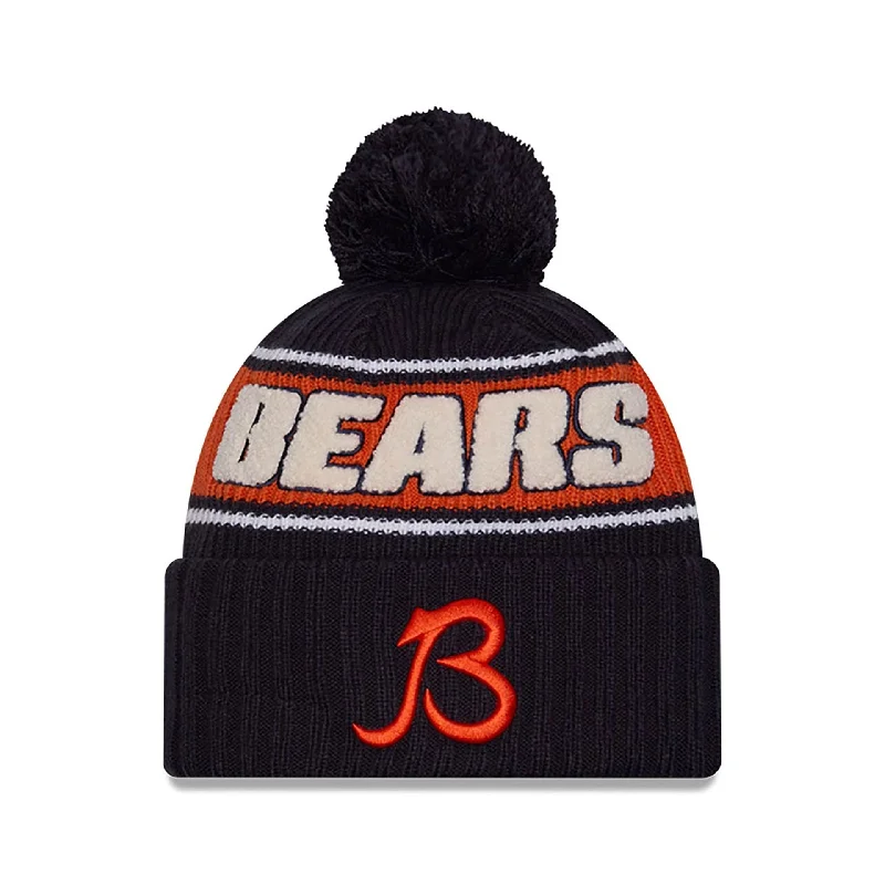 Chicago Bears NFL Sideline 2024 Navy Sport Knit Beanie Hat