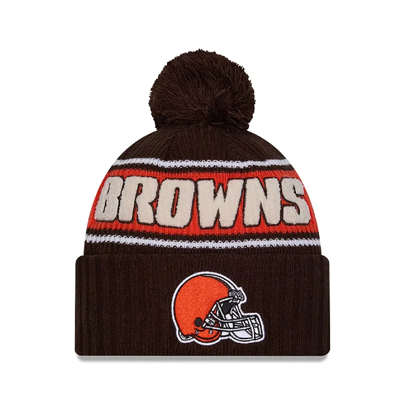 Cleveland Browns NFL Sideline 2024 Dark Brown Sport Knit Beanie Hat