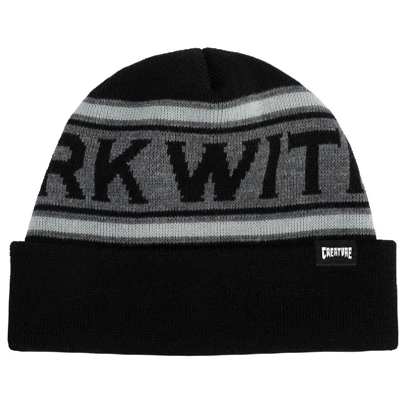 Creature Lurk With Us Long Shoreman Beanie - Black/Grey