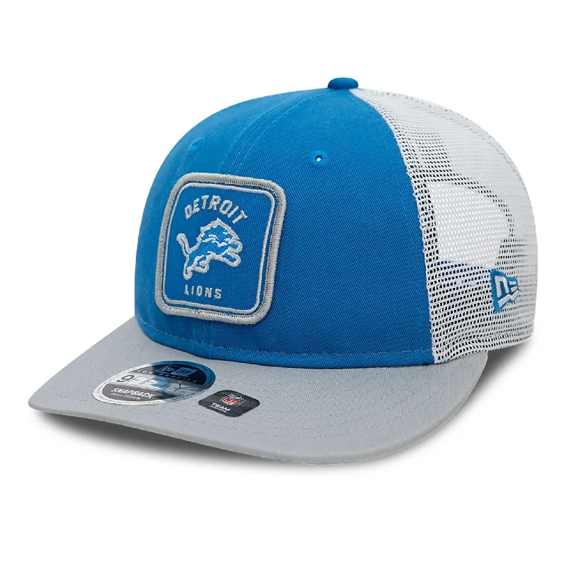 Detroit Lions NFL Patch Blue Low Profile 9FIFTY Snapback Cap