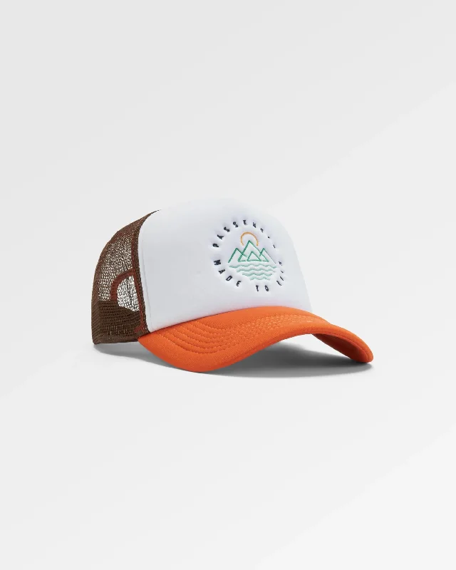 Escapism Trucker Cap - Chestnut/Sunrise Orange