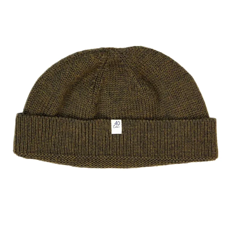 Fisherman Wool Beanie - Army Green