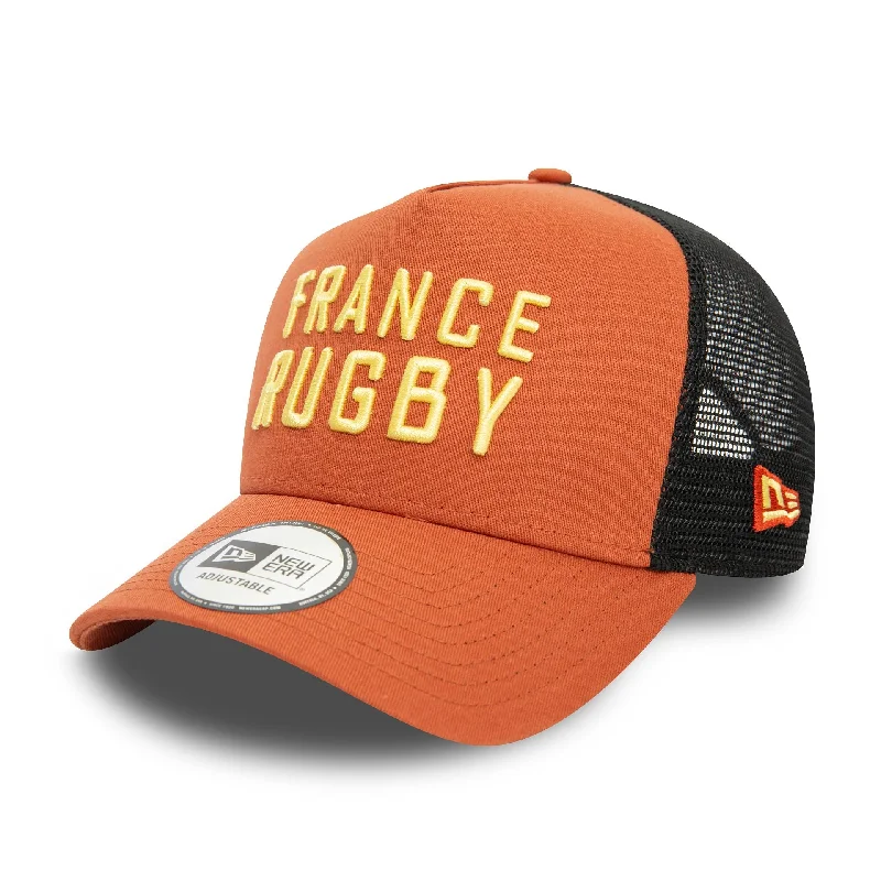 French Federation Of Rugby Seasonal Brown 9FORTY E-Frame Adjustable Trucker Cap