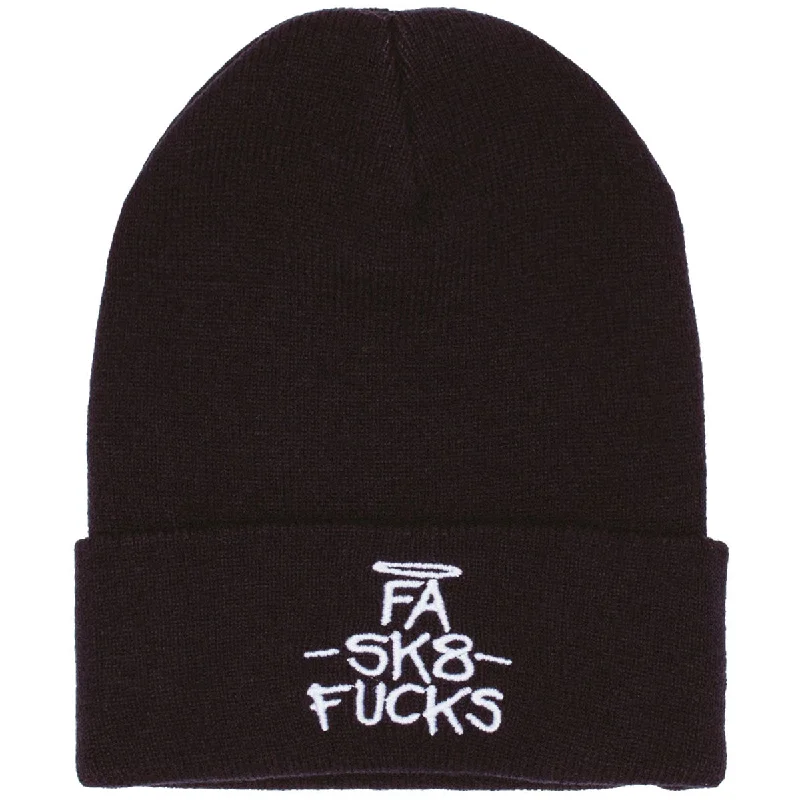 Fucking Awesome Sk8 Fucks Cuff Beanie - Black