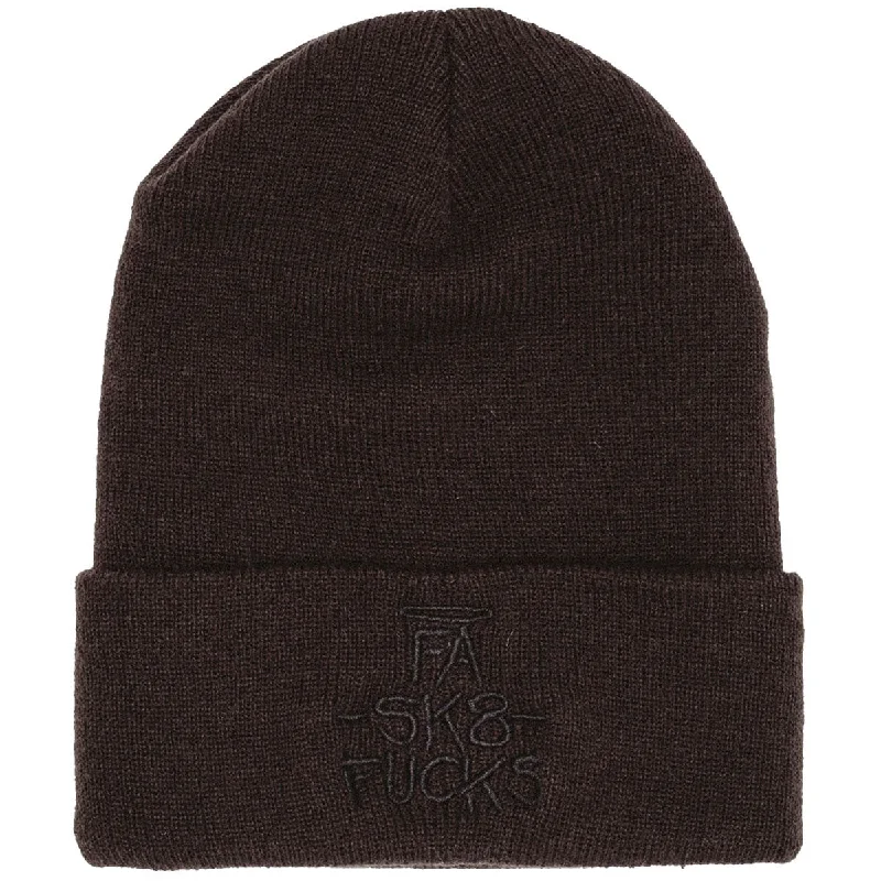 Fucking Awesome Sk8 Fucks Cuff Beanie - Brown