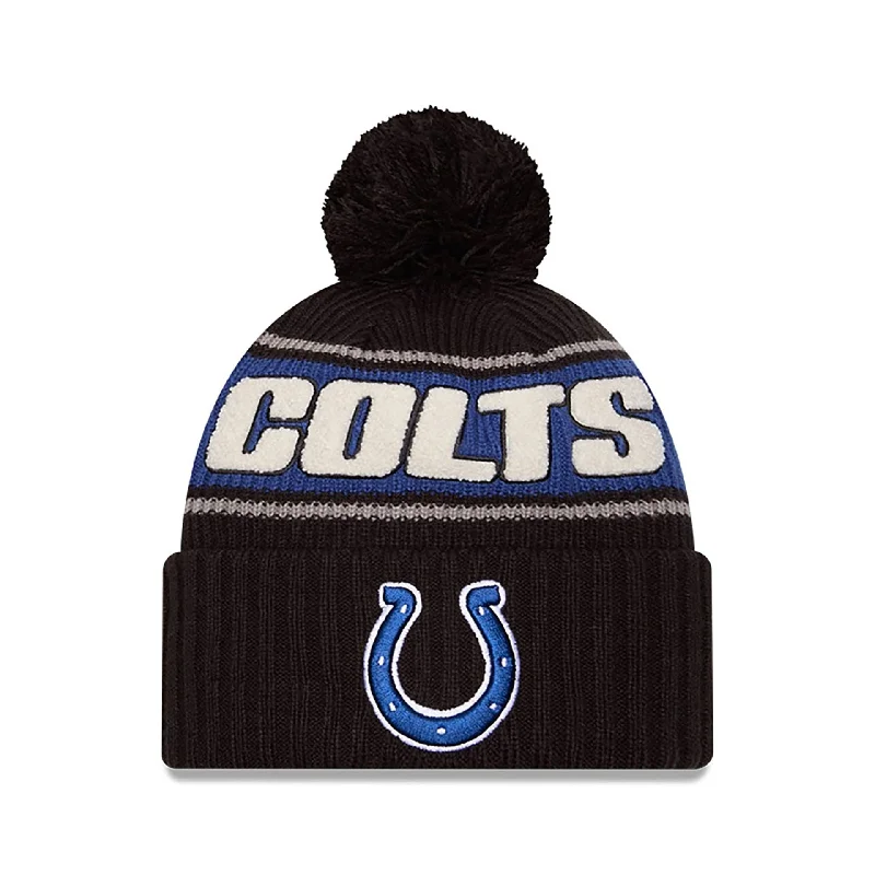 Indianapolis Colts NFL Sideline 2024 Black Sport Knit Beanie Hat