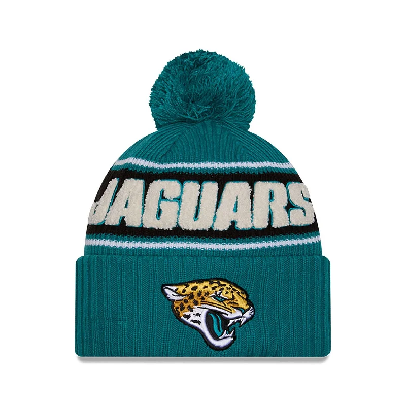 Jacksonville Jaguars NFL Sideline 2024 Turquoise Sport Knit Beanie Hat