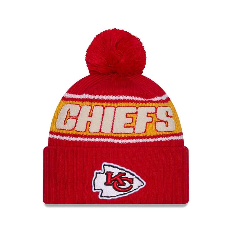 Kansas City Chiefs NFL Sideline 2024 Red Sport Knit Beanie Hat