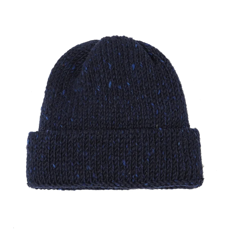 Kilcarra Wool Short Watch Cap - Navy Marl