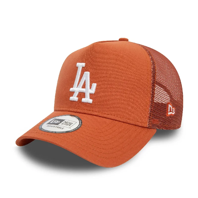 LA Dodgers League Essential Brown A-Frame Trucker Cap