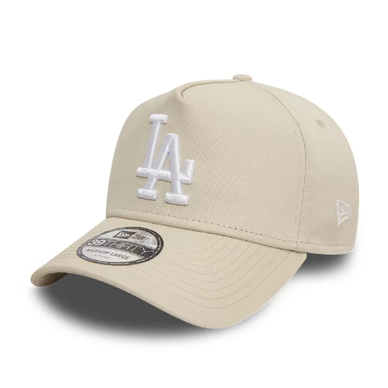 LA Dodgers League Essential Light Beige 39THIRTY A-Frame Stretch Fit Cap