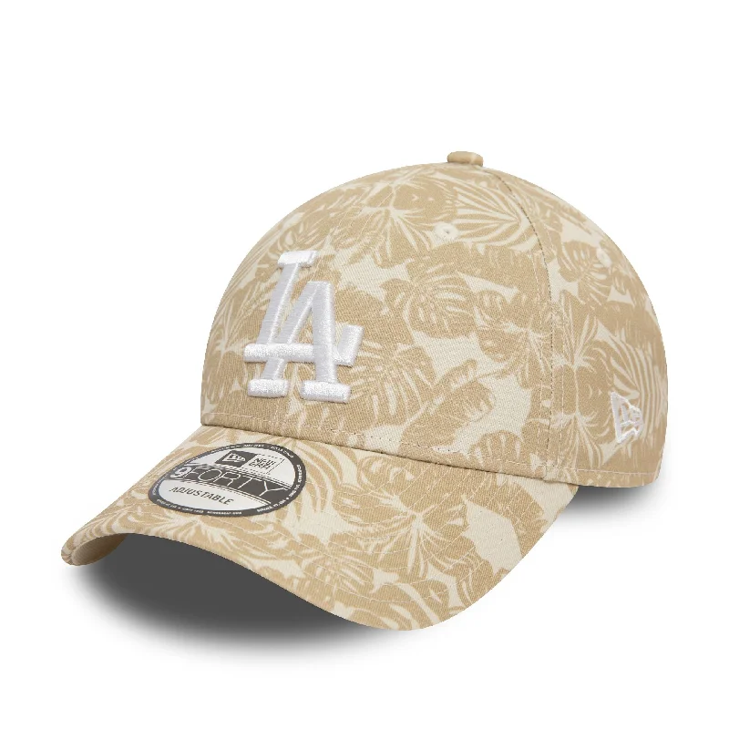 LA Dodgers MLB Summer All Over Print Light Beige 9FORTY Adjustable Cap