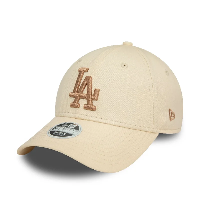 LA Dodgers Womens League Essential Light Beige 9FORTY Adjustable Cap