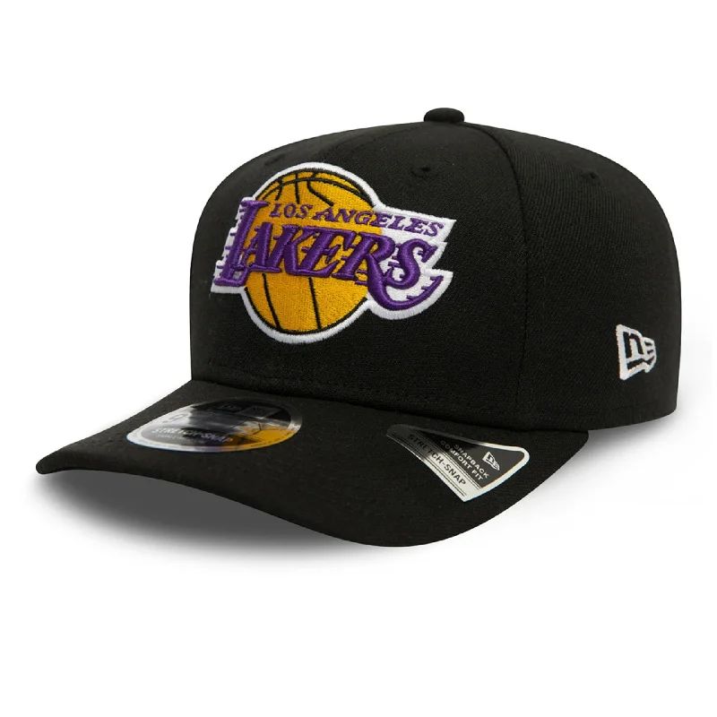 LA Lakers Black 9FIFTY Stretch Snap Cap