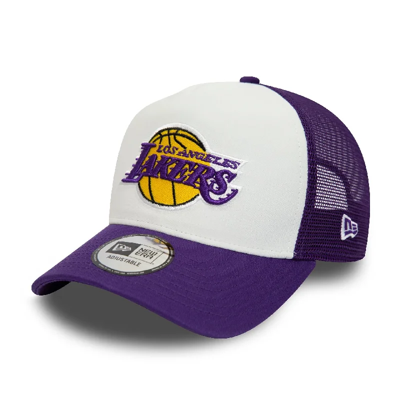 LA Lakers Team Colour Purple A-Frame Trucker Cap