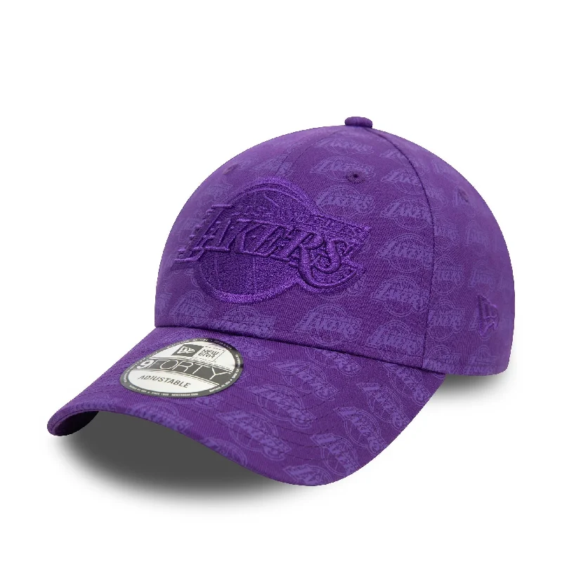 LA Lakers Team Monogram Purple 9FORTY Adjustable Cap