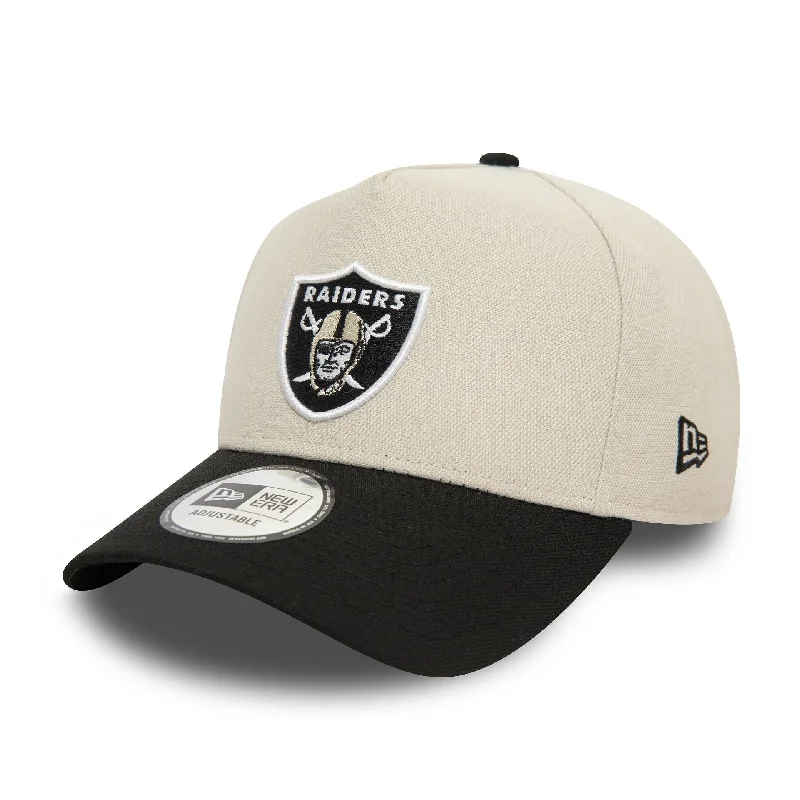 Las Vegas Raiders NFL Light Beige 9FORTY E-Frame Adjustable Cap