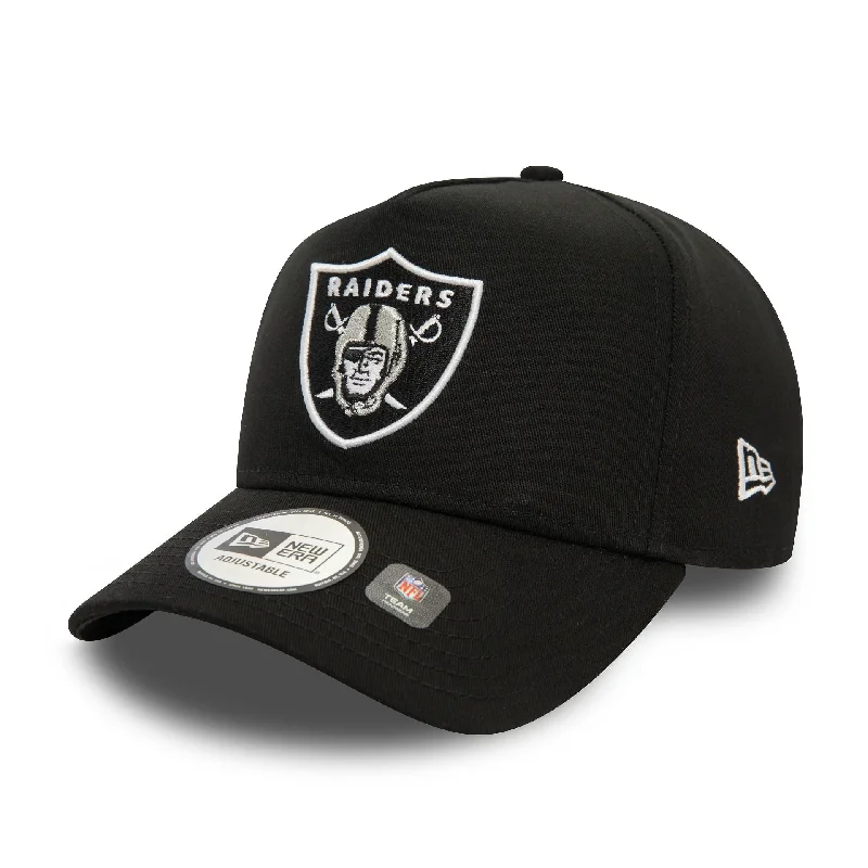 Las Vegas Raiders NFL Official Team Colours Black 9FORTY E-Frame Adjustable Cap