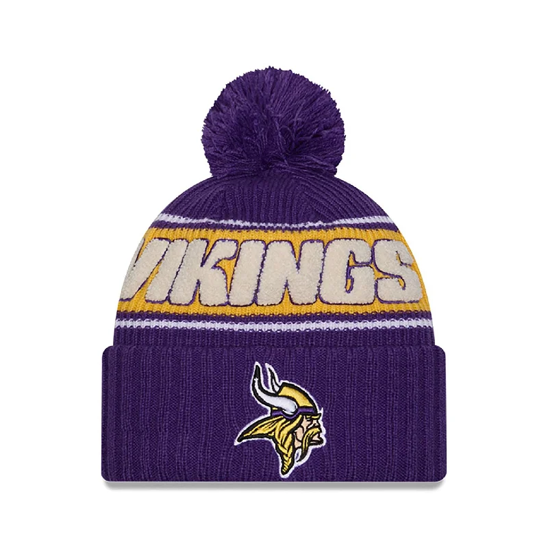 Minnesota Vikings NFL Sideline 2024 Purple Sport Knit Beanie Hat