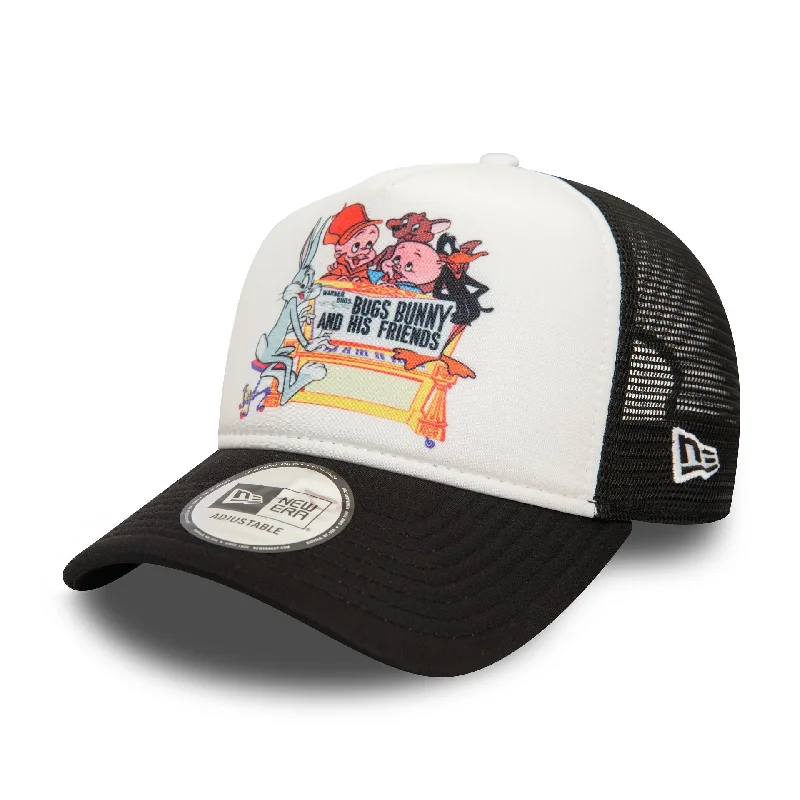 Multi Character Bugs Bunny And Friends Black 9FORTY E-Frame Adjustable Trucker Cap