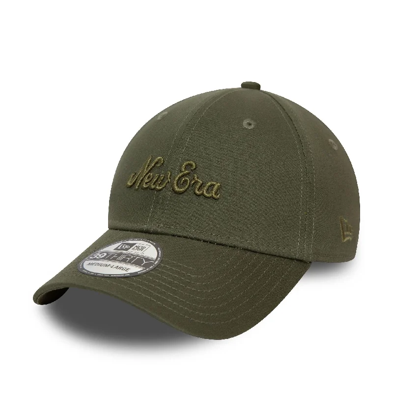 New Era Script Green 39THIRTY Stretch Fit Cap