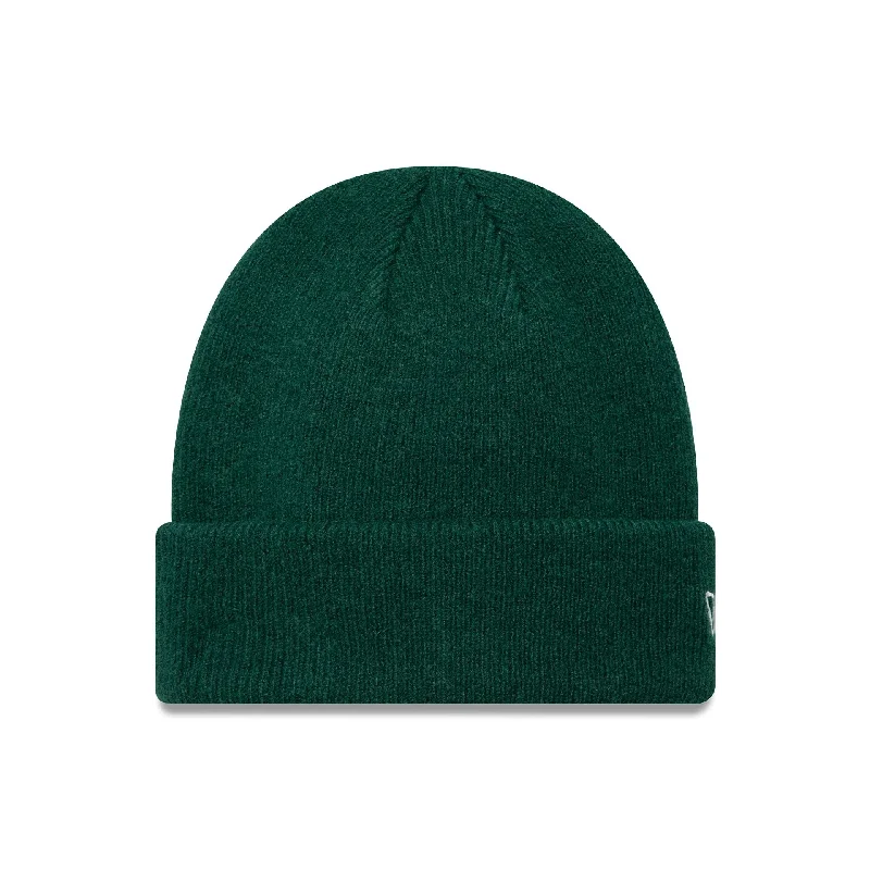 New Era Seasonal Dark Green Cuff Knit Beanie Hat