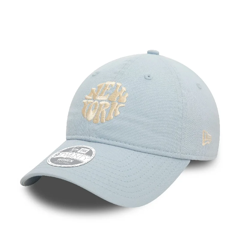 New Era Womens Washed Pastel Blue 9TWENTY Adjustable Cap