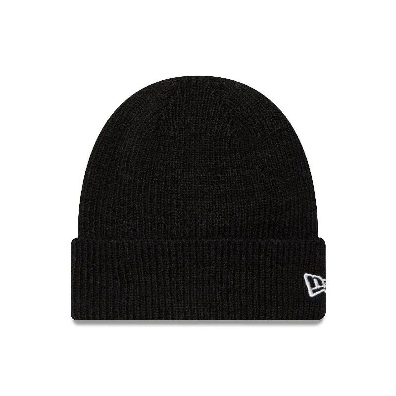 New Era Wool Black Cuff Knit Beanie Hat