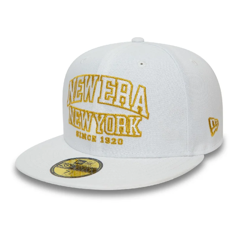 New Era Wordmark White Low Profile 59FIFTY Fitted Cap