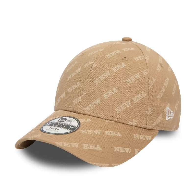 New Era Youth Mono Beige 9FORTY Adjustable Cap