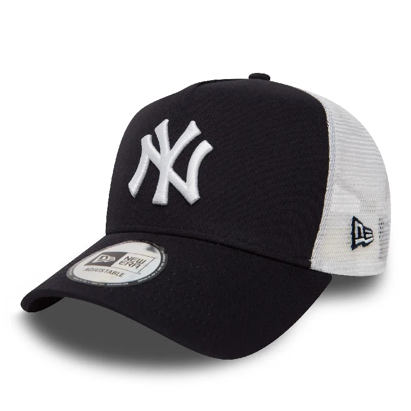 New York Yankees Clean Navy A-Frame Trucker Cap