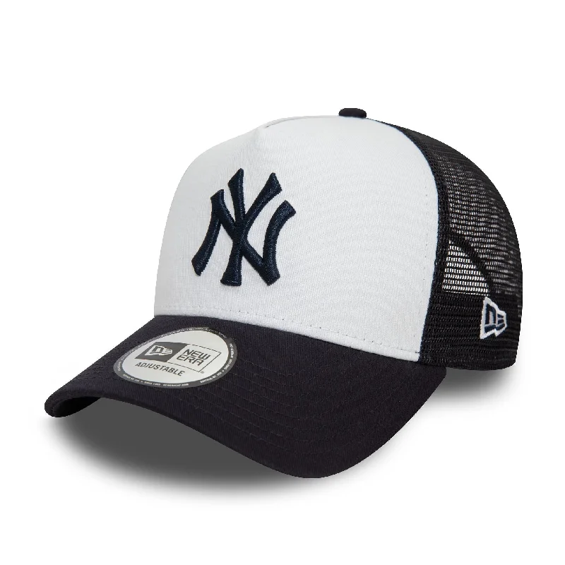 New York Yankees Team Colour White A-Frame Trucker Cap