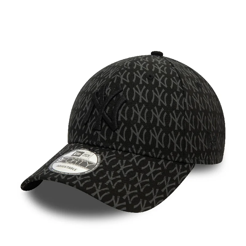 New York Yankees Team Monogram Black 9FORTY Adjustable Cap