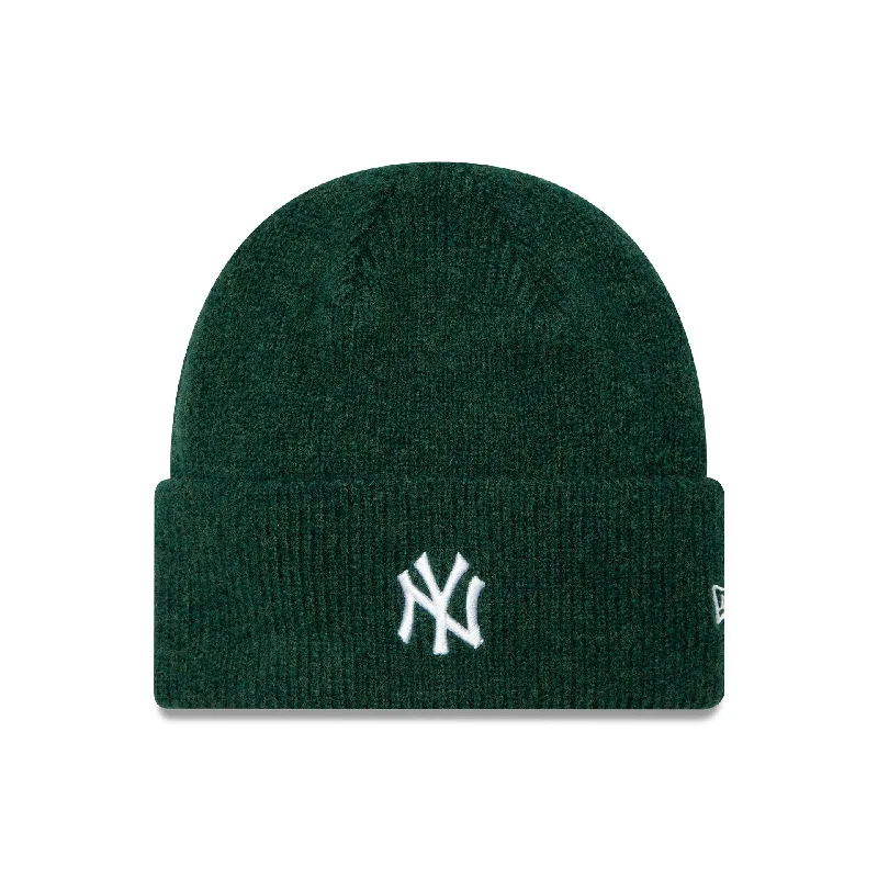 New York Yankees Womens Dark Green Wide Cuff Knit Beanie Hat