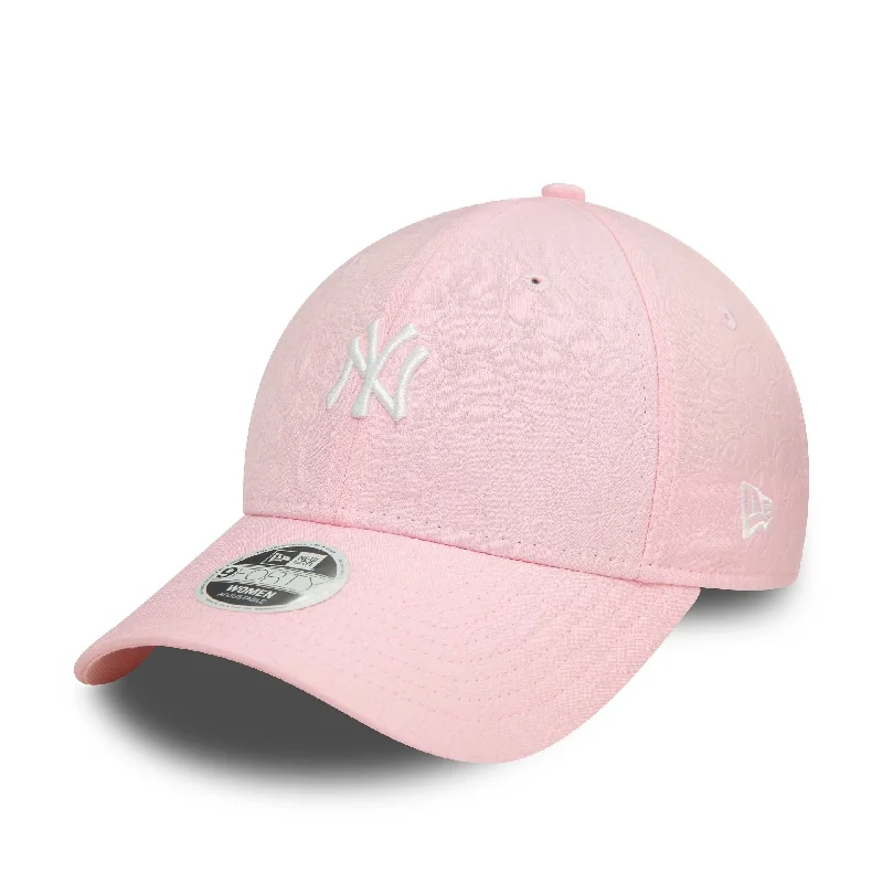 New York Yankees Womens Jacquard Pastel Pink 9FORTY Adjustable Cap