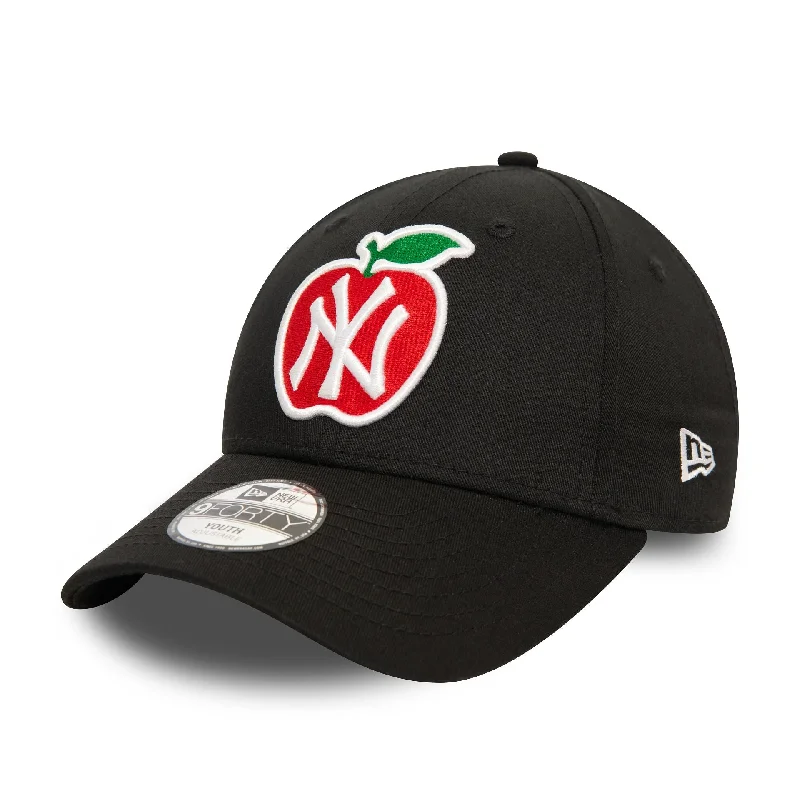 New York Yankees Youth Apple Black 9FORTY Adjustable Cap