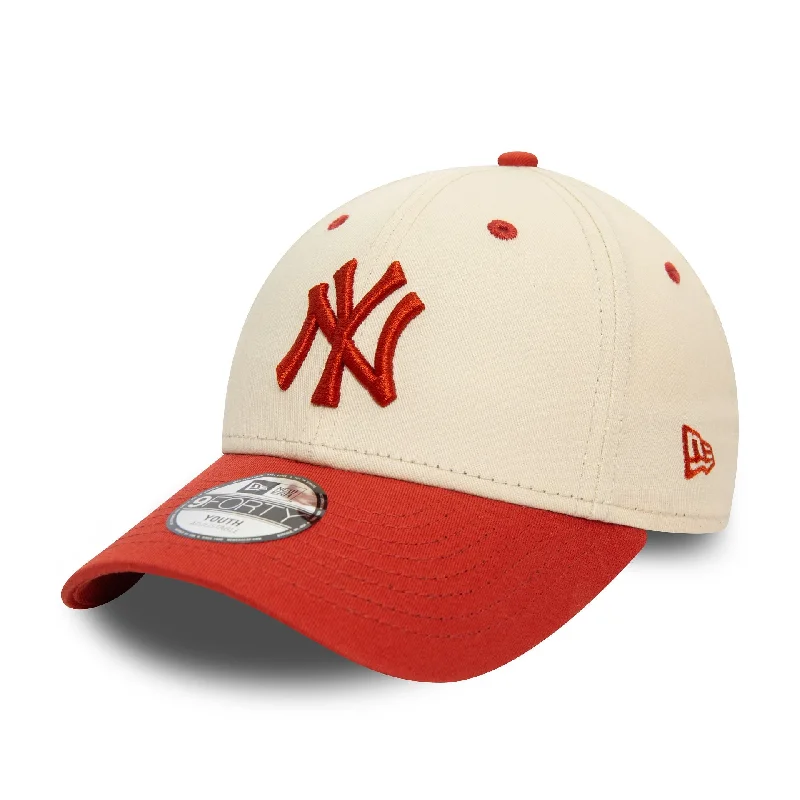 New York Yankees Youth Contrast Light Beige 9FORTY Adjustable Cap