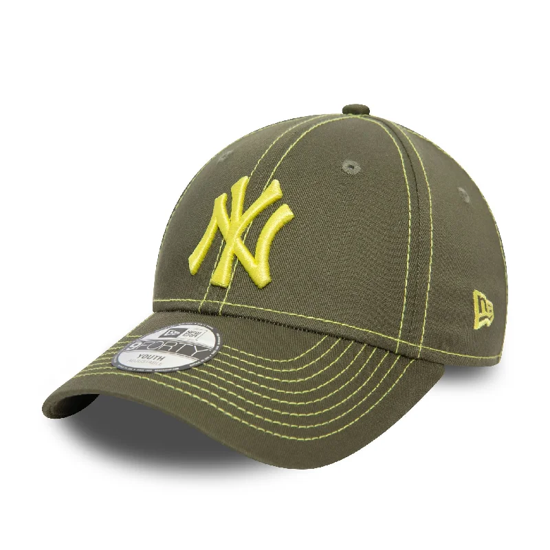 New York Yankees Youth Stitch Khaki 9FORTY Adjustable Cap